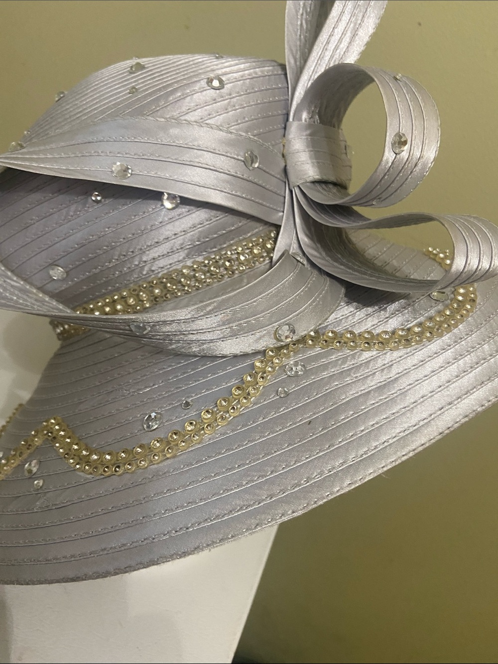 Beautiful Silver Dress Hat / Church Hat by Lisa Rene’